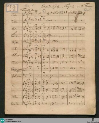 Overtures - JWK Mus.Ms. 8 : orch; StrK WoO 5.16/1