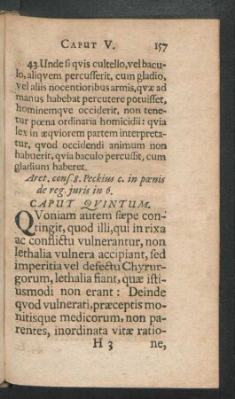 Caput Quintum.