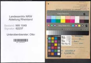 Entnazifizierung Otto Unteroberdoerster , geb. 17.07.1905 (Werkmeister)