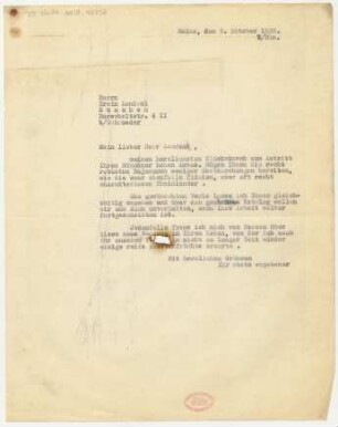 Brief an Erwin Lendvai : 05.10.1928