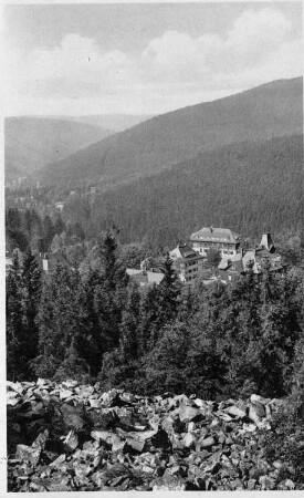 Altenberg-Bärenfels, Kurort. Partie am Hotel "Der Kaiserhof", Ansichtskarte