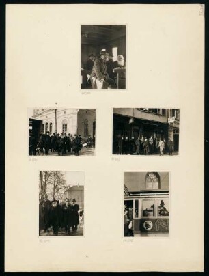 PA 5041-5045, Mitglieder der "Pfullingia" Professoren-Gesellschaft, Blatt 2 mit 5 Fotos.
