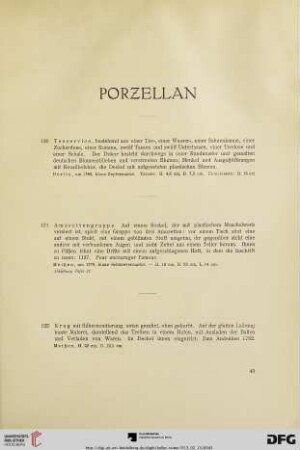 Porzellan (Nr. 120-134)