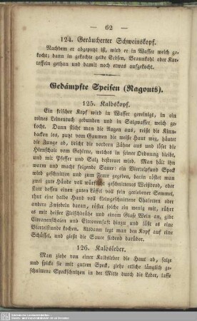 Gedämpfte Speisen (Ragouts)