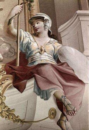 Pallas Athene als Triumph der göttlichen Weisheit, Sieg über die Mächte der Finsternis