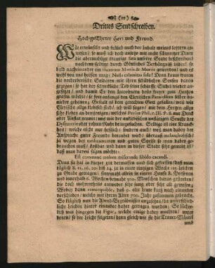 Drittes Sendschreiben.
