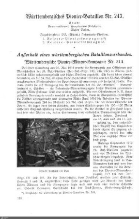 Außerhalb eines württembergischen Bataillonsverbandes.