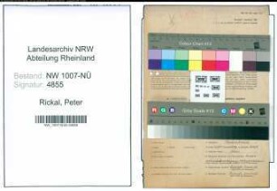 Entnazifizierung Peter Rickal , geb. 04.08.1903 (Elektriker)