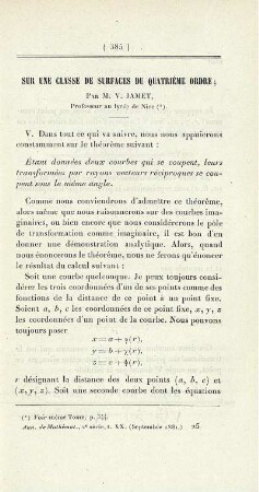 Sur une classe de surfaces du quatrième ordre.