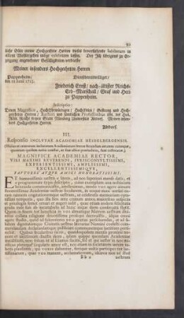 III. Responsio Inclutae Academiae Heidelbergensis