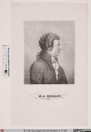 Bildnis Wolfgang Amadeus (eig. Johannes Chrysostomus Wolfgangus Theophilus) Mozart