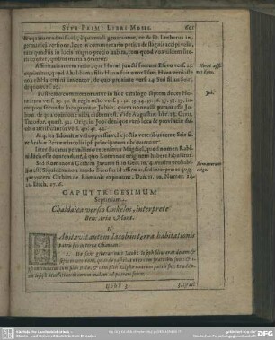Caput Trigesimum Septimum. Chaldaica versio Onkelos, interprete Ben. Aria Mont.