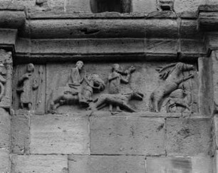 Figurenfries — Hirschjagd