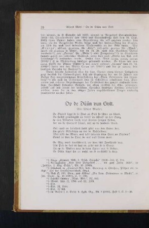 Op de Düün vun Sylt. Von Albert Mähl.