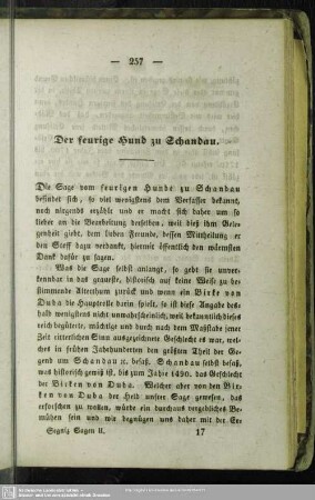 Der feurige Hund zu Schandau