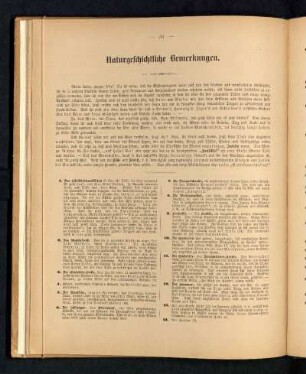 Naturgeschichtliche Bemerkungen