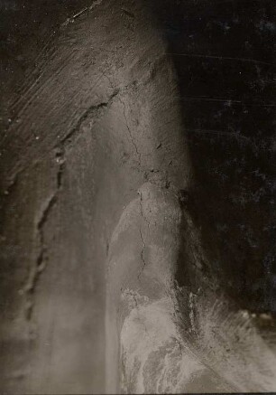 Maschine 1, W.II., Turbinengehäuse, Oberteil - Risse im Ringkanal unter dem linken Dampfeintrittsende. S.a. Lagebild Nr. 1498!