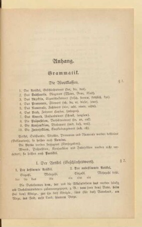 Anhang. Grammatik