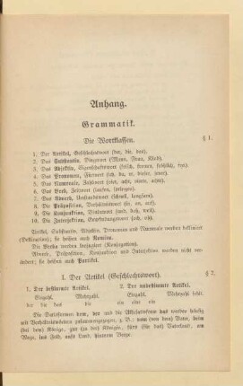 Anhang. Grammatik