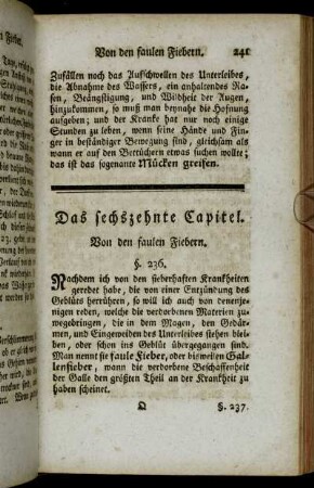 Das sechszehnte Capitel. Von den faulen Fiebern.