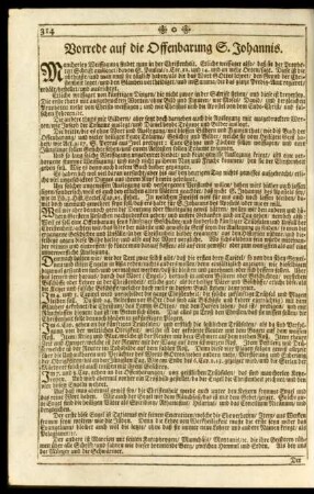 Die Offenbarung Sanct Johannis des (Heiligen Apostels und Evangelisten) Theologi, also genennet, weil er die Gottheit Christi vor andern Evangelisten am herrlichsten bewiesen