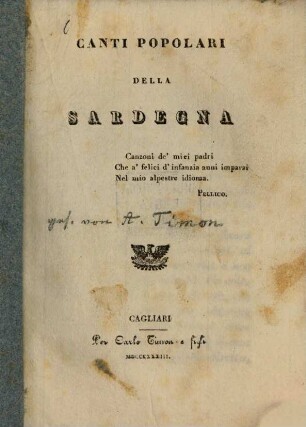Canti popolari della Sardegna