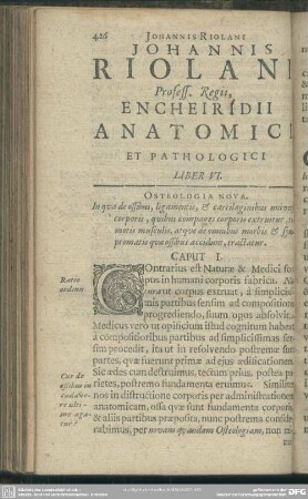 Liber VI. de Ossibus in Cadavere