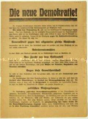 Flugblatt der Leipziger SPD gegen die USPD