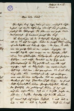 Brief vom 13. Mai 1865