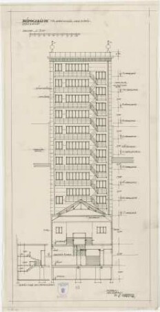 Bestelmeyer, German; Leipzig (Sachsen); Bankhaus Kroch - Rückansicht