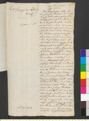 Brief von Goethe, Johann Wolfgang von an Sachsen-Coburg-Saalfeld, Franz Herzog von