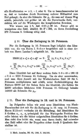 § 11. Über die Zerlegung in 12. Und in 14. Potenzen.