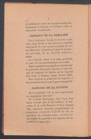 Llegada de la comisión