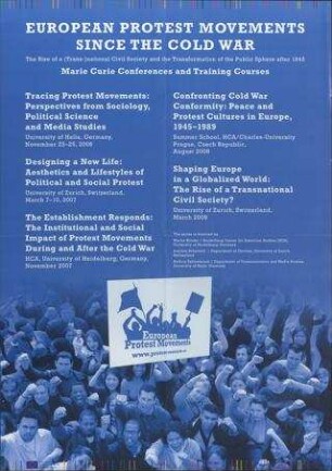 European Protest Movements since the Cold War The Rise of a (Trans)national Civil Society