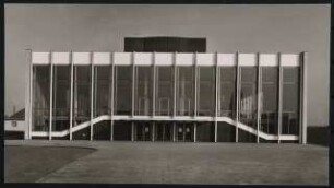 Stadttheater (später: Heinz-Hilpert-Theater), Lünen: Außenansicht Eingangsseite Westen