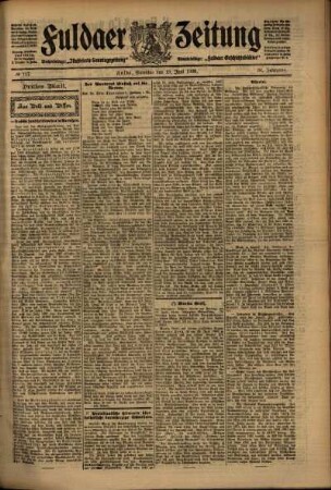 Dritte Ausgabe vom Samstag, den 19. Juni 1909.