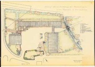 Garten- und Freianlagen der Realschule, Grevenbroich: Gestaltung der Gartenanlagen: Grundriss 1:200