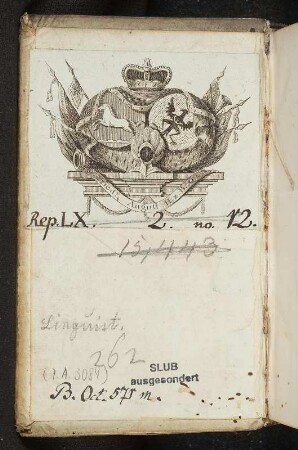 Einband mit Supralibros von Johannes Hess. Schweinsleder, geweißt, geprägt; Stich; ca. 16,5 x 10 cm (Buchdeckelgröße). Buchspiegel. Aus: Valentini Erythraei De ratione legendi, explicandi & seribendi epistolas / libri tres/ De ratione legendi, explicandi & seribendi epistolas. Argentorati : Excudebat Nicolaus Wyriot Impensis Bernhardi Iobini. 1573. ehem. Dresden: SLUB 7.A.3084