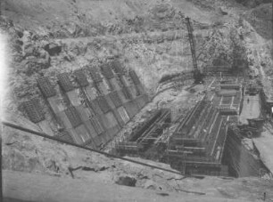 Betonwand des Boulder Dam (USA-Reise 1933)