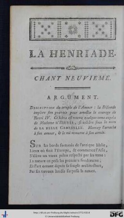 Chant Neuvieme.