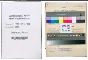 Entnazifizierung Arthur Gebauer , geb. 14.06.1888 (Kaufmaennischer Angestellter)