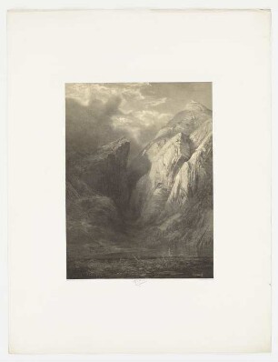 Berglandschaft, Blatt 2 der Folge "Zeichenunterricht im Hinblick auf die Landschaft"