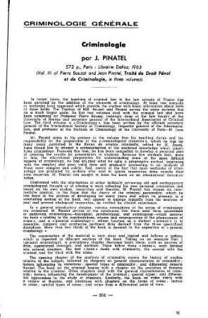 551-553, Criminologie générale
