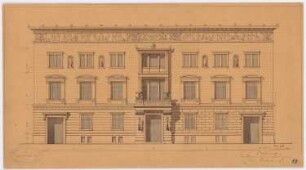 Preußisches Kultusministerium, Berlin: Vorentwurf, Fassadenansicht