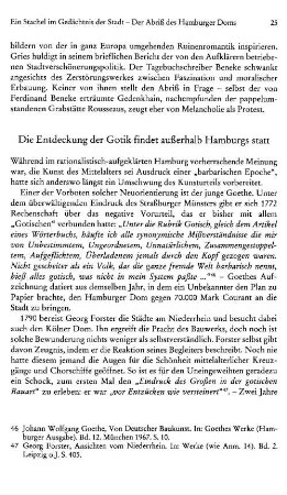 Die Entdeckung der Gotik findet außerhalb Hamburgs statt