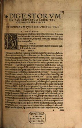 Digestorvm Sev Pandectarvm Libri Qvinqvaginta. [3], Liber tricesimus septimus - liber quinquagesimus