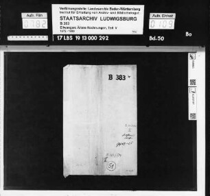 Kustoreirechnungen des Stifts Ellwangen