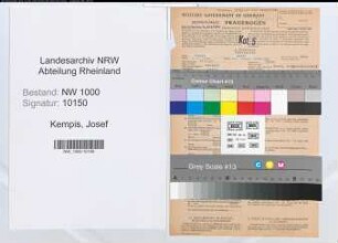 Entnazifizierung Josef Kempis, geb. 11.01.1891 (Geruestbauer)