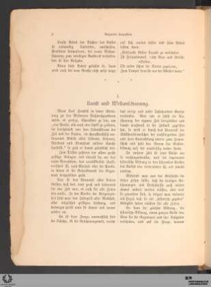 I. Kunst und Weltanschauung