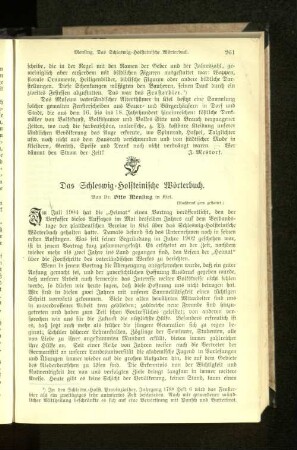 Das Schleswig=Holsteinische Wörterbuch.